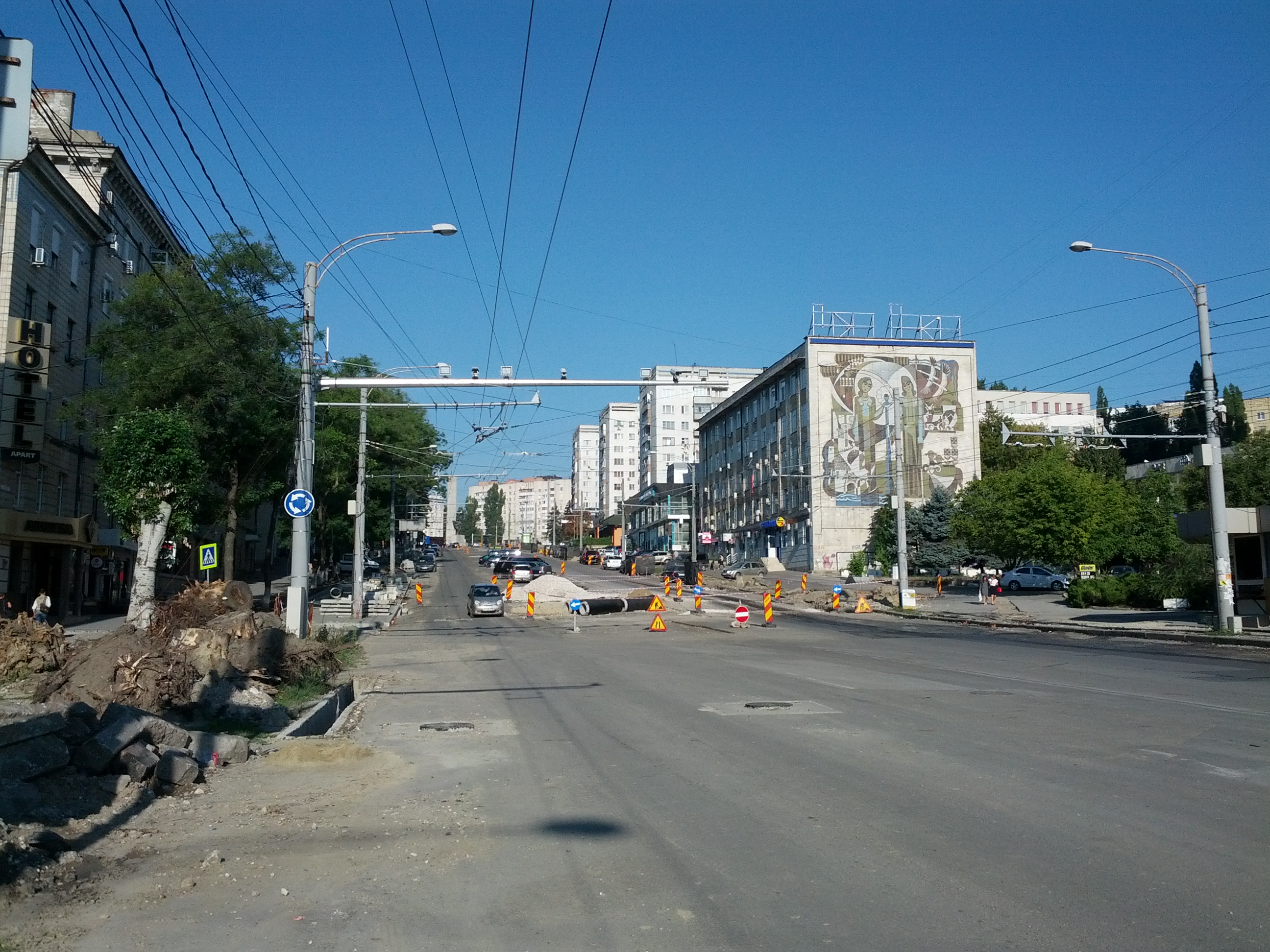 MD, Orasul Chişinău, Bulevardul Negruzzi in reparatie