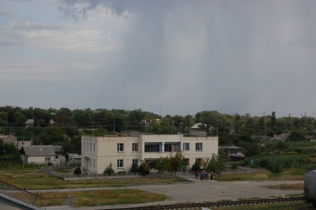 MD, Orasul Basarabeasca, Vedere spre Flaminda de pe podul peste calea ferata