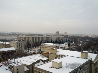 MD, Orasul Chişinău, Cladirea Guvernului vedere de pe cladirea Skytower