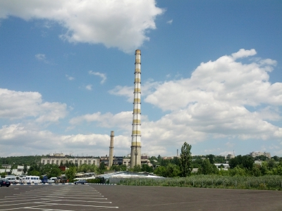 MD, Orasul Chişinău, Turnul CET 1, Vedere de la Gara de Nord