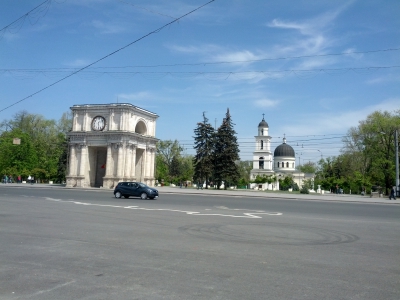 MD, Orasul Chişinău, Piata Marii Adunari Nationale - Vedere spre Catedrala