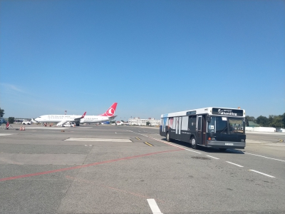 MD, Orasul Chişinău, Avion Turkish Airlines si Autobuz transfer pasageri