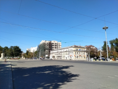 MD, Orasul Chişinău, Piața Marii Adunări Naționale vedere spre Președinție