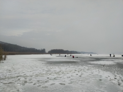MD, Municipiul Chişinău, Orasul Vatra, Pescarii pe gheață la Ghidighici