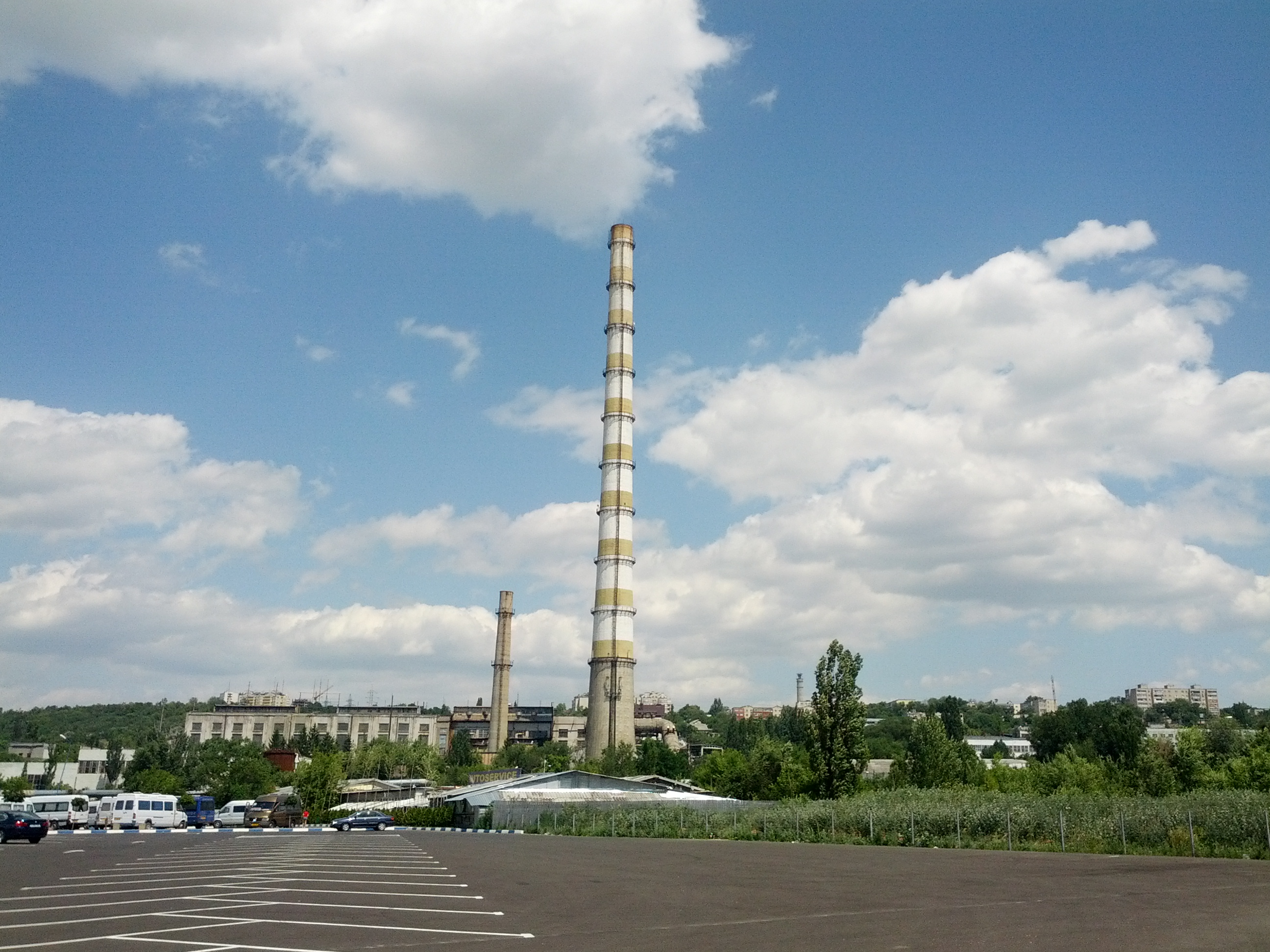 MD, Orasul Chisinau, Turnul CET 1, Vedere de la Gara de Nord