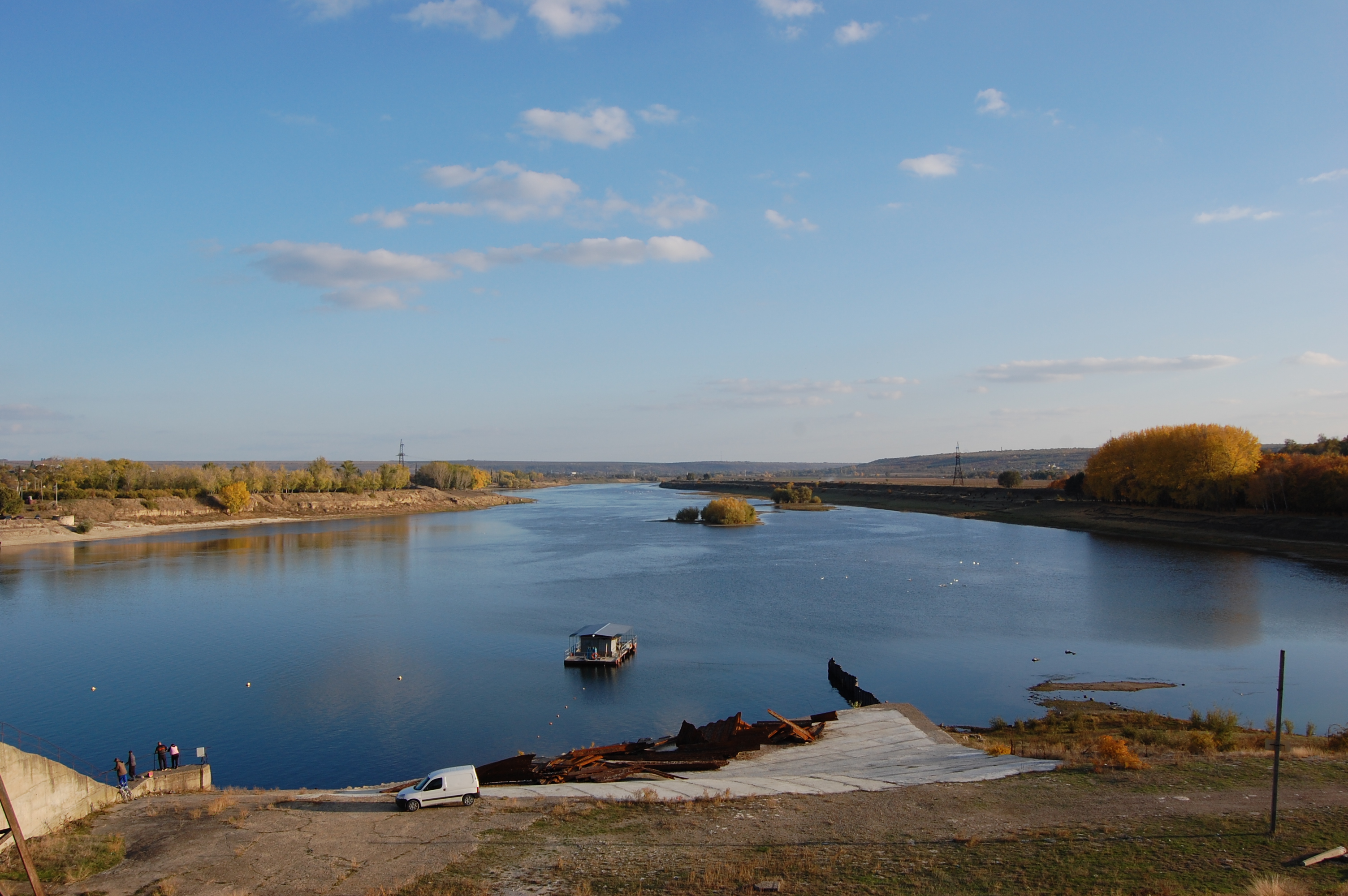 MD, Муниципалитет Tiraspol, Orasul Dubasari, Riul Nistru dupa barajul Hidrocentralei