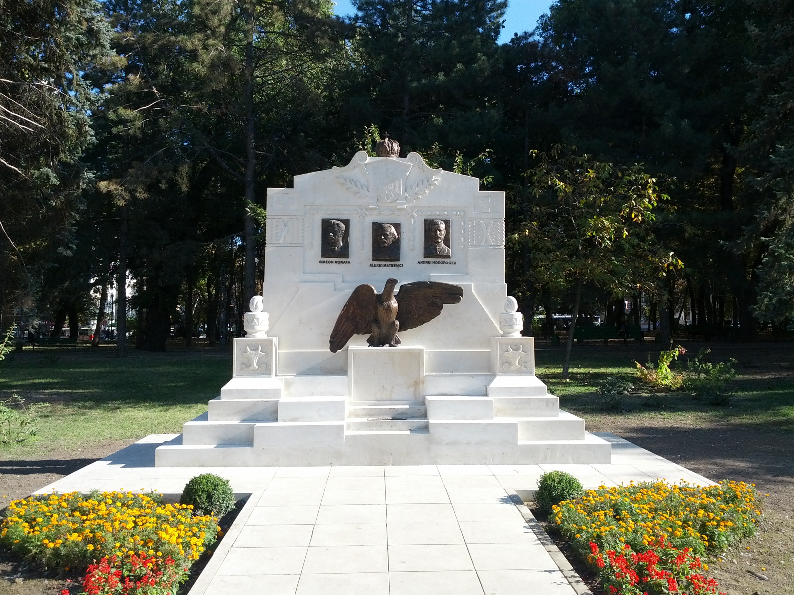 MD, Orasul Chisinau, Monument lui Simeon Murafa, Alexei Mateevici si Andrei Hodorogea