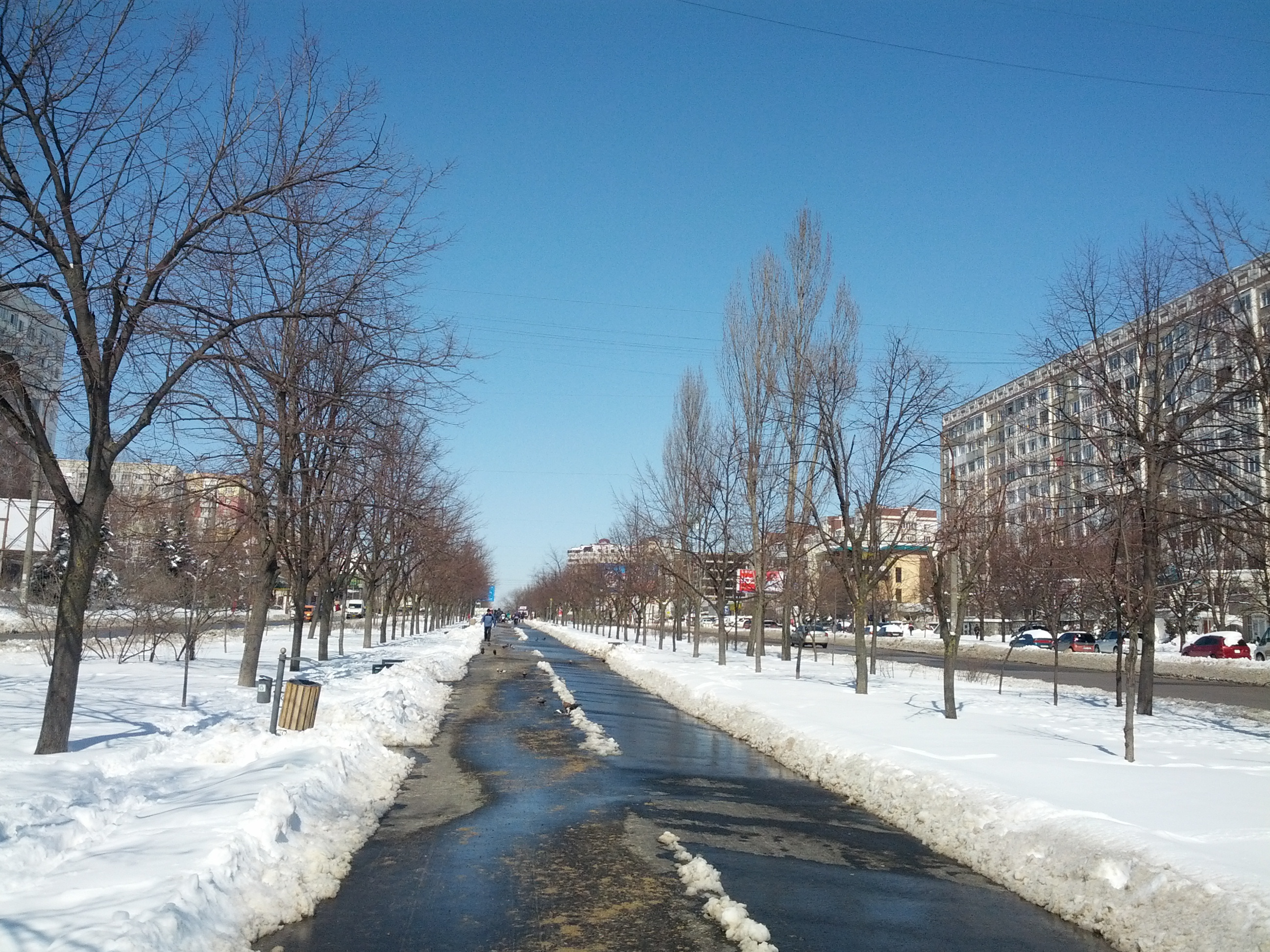MD, Orasul Chisinau, La Ciocana, Pietonala pe Bulevard
