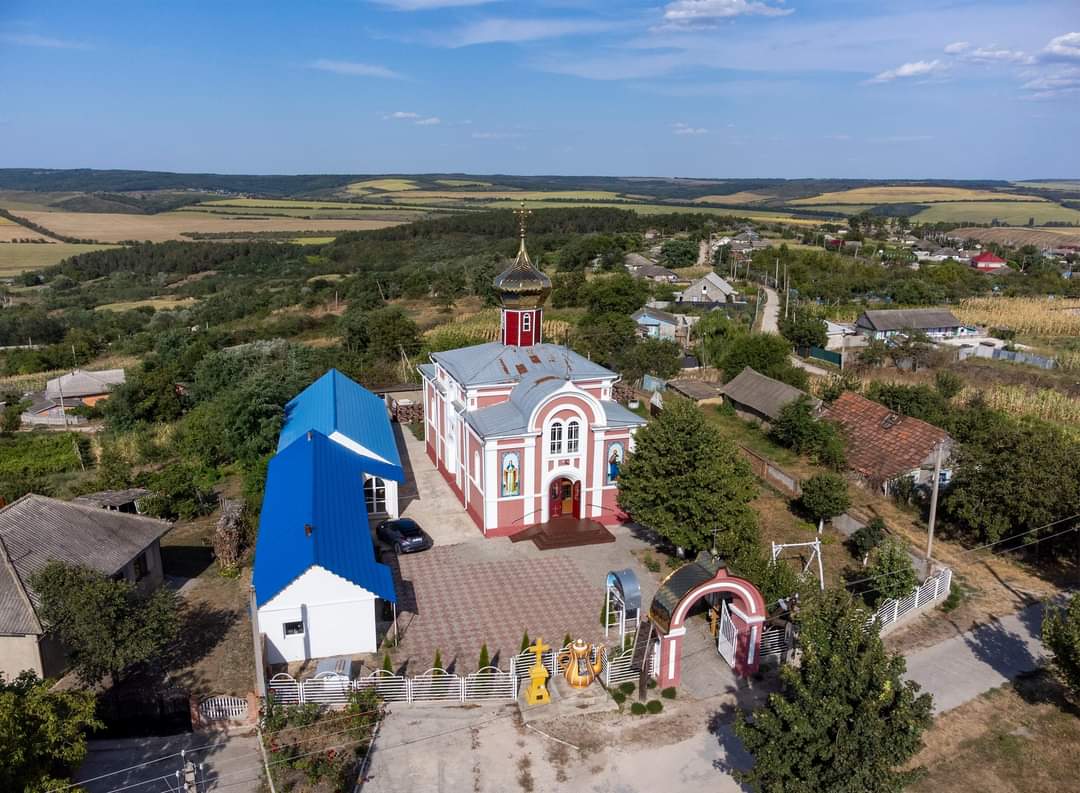 MD, Raionul Cimişlia, Satul Sagaidac, Biserica Sfântul Nicolae vedere de sus 