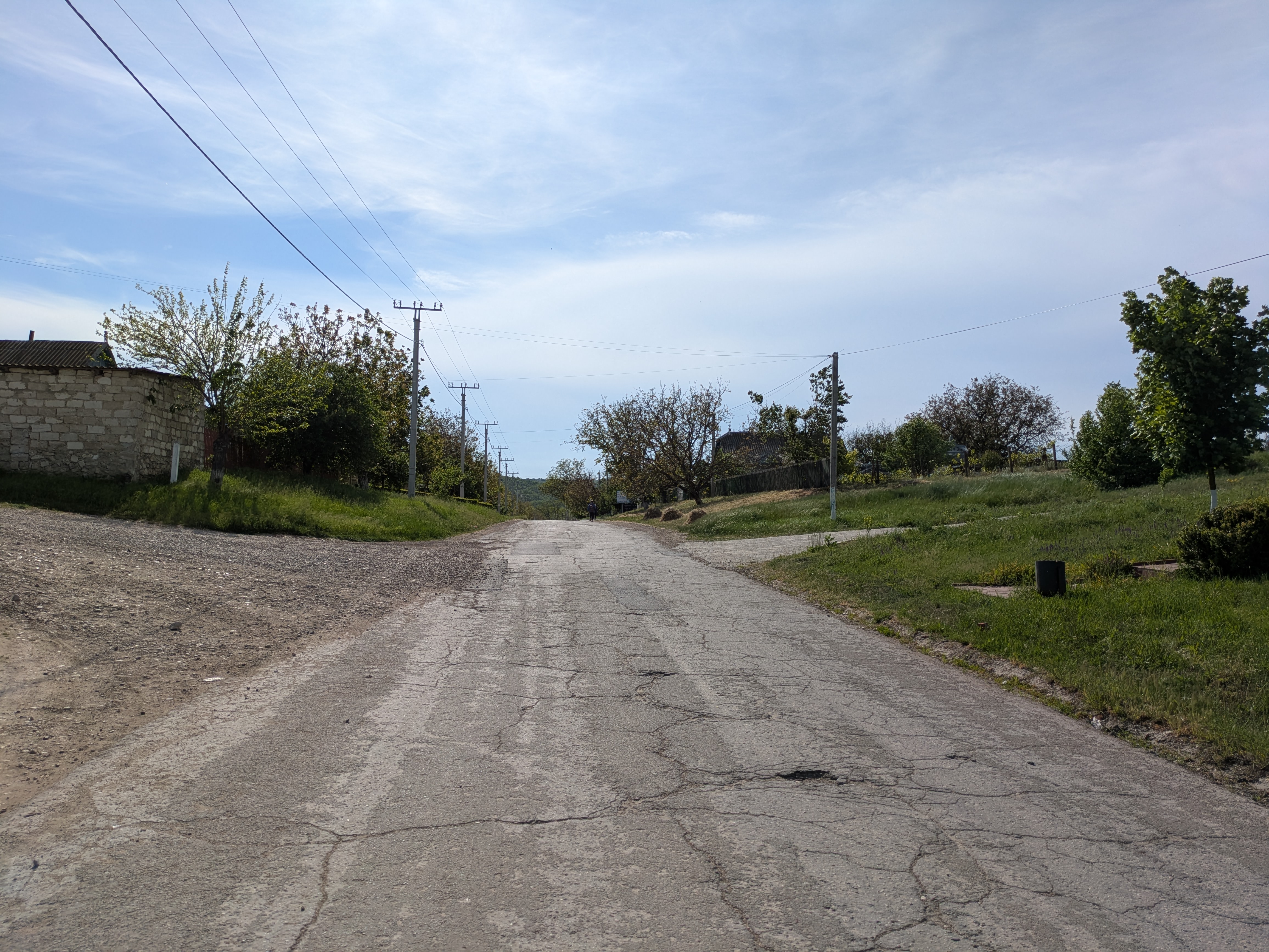 MD, Район Cimislia, Satul Fetita, Drumul L578 la întrarea din Satul Fetița 