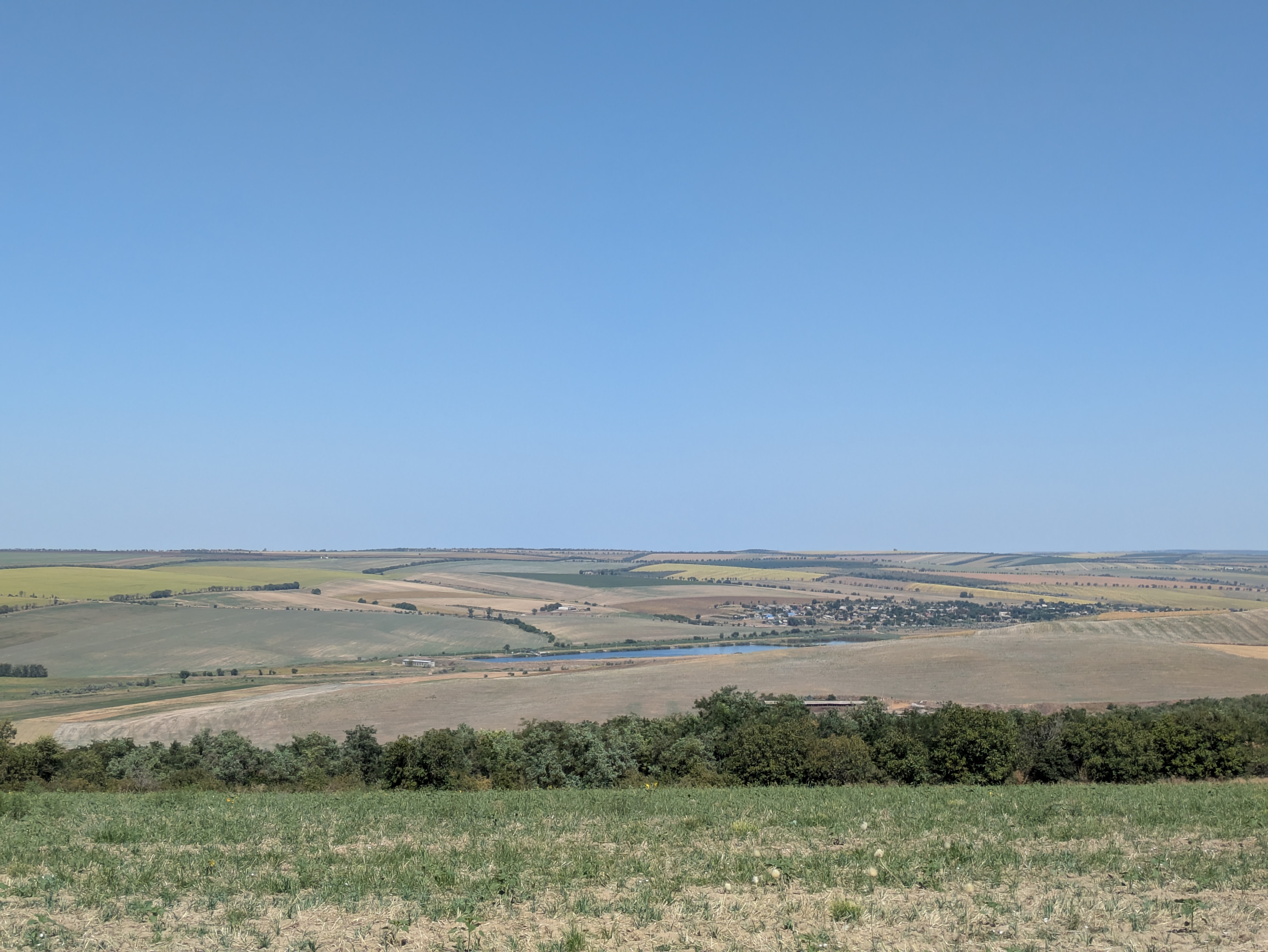 MD, District Cantemir, Satul Constantinesti, Vedere spre lacul Flocoasa 