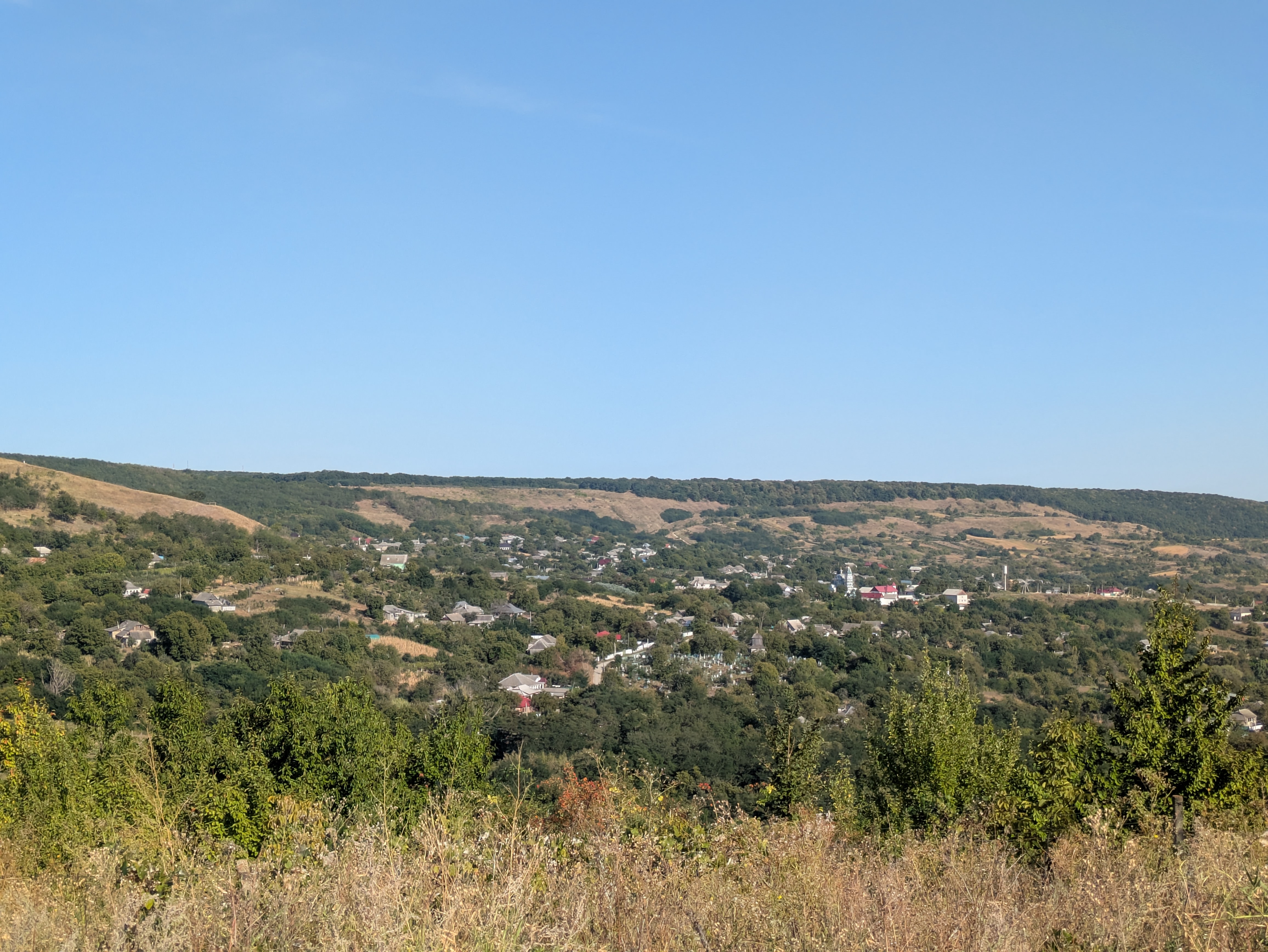 MD, Raionul Călăraşi, Satul Horodişte, Vedere spre Satul Horodiste de pe drumul R44