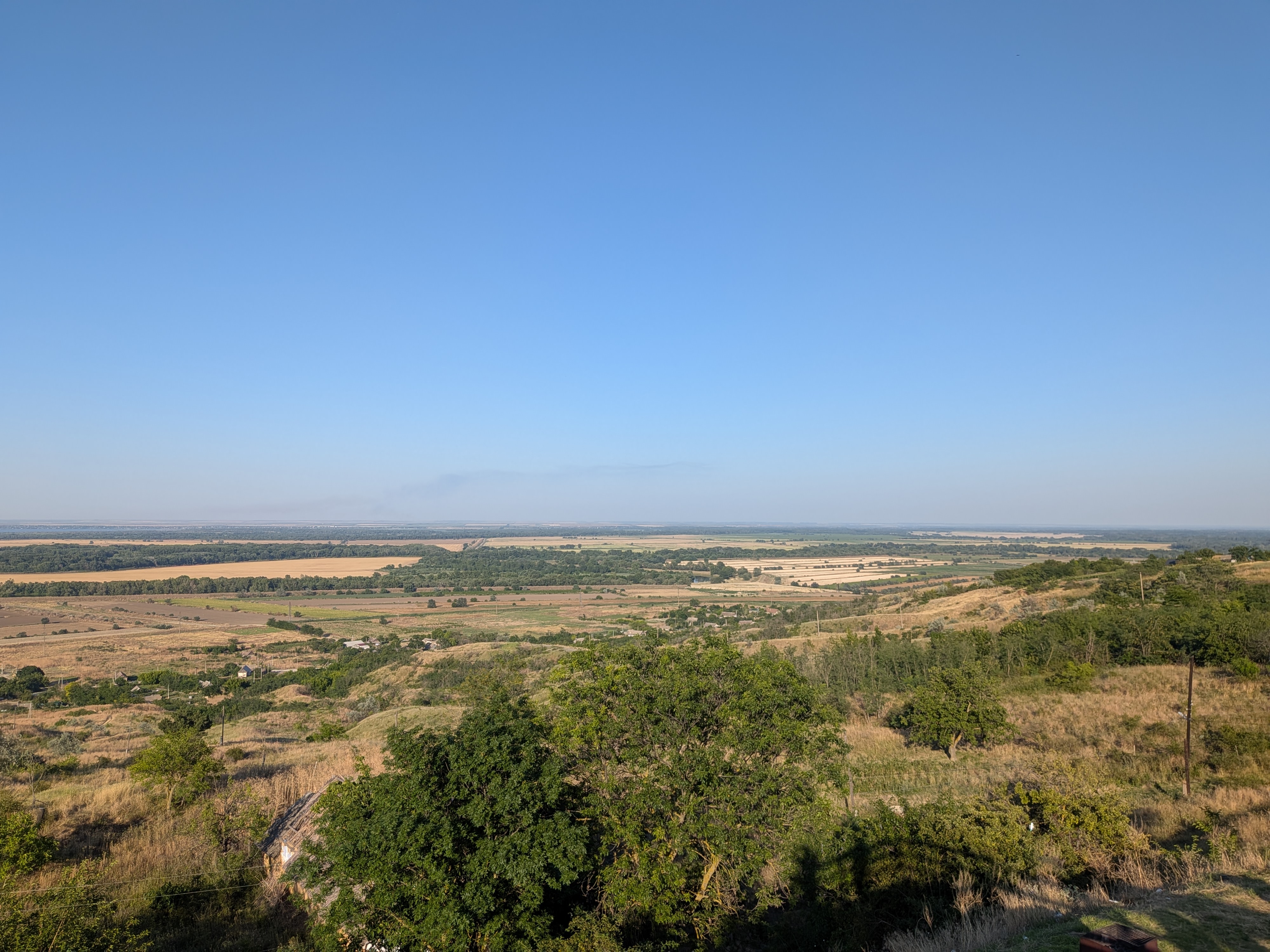 MD, Raionul Ştefan Vodă, Satul Purcari, Vedere spre Ucraina de la Purcari