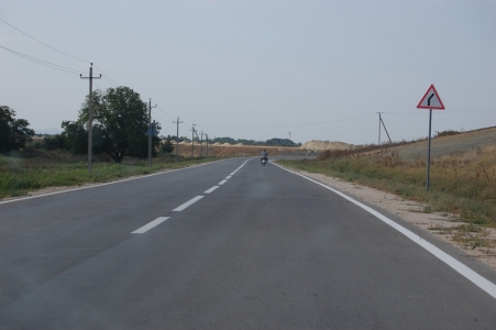 MD, District Cahul, Satul Giurgiulesti, Drumul nou construit, Curba la dreapta