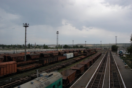 MD, Orasul Basarabeasca, Gara, vagoane in gara, trenuri in gara