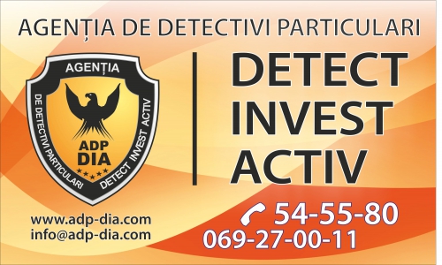 MD, Orasul Chisinau, Agentia de detectivi DETECT INVEST ACTIV in Moldova