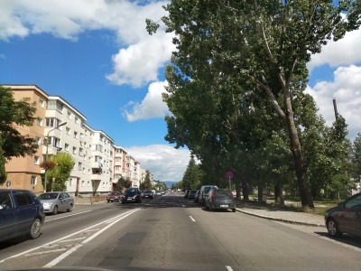 RO, Drumul National DN11, Intrarea in orasul Tirgul Secuiesc