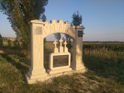 MD, Raionul Ştefan Vodă, Satul Palanca, Monumet la intrarea in localitatea Palanca
