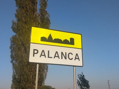 MD, Raionul Ştefan Vodă, Satul Palanca, Indicator intrare in localitatea Palanca 