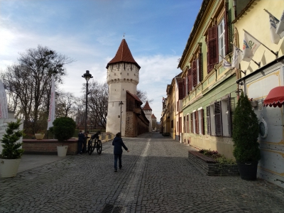 RO, Turnul Hexagonal si Zidul cetatii vechi din Sibiu