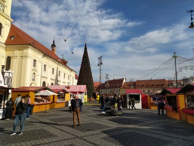RO, Piata in Orasul Vechi din Sibiu