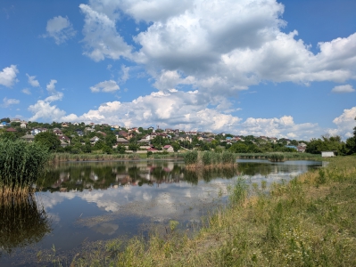 MD, Orasul Hincesti, Iazul nr 3 cu vedere spre Orasul Hancesti