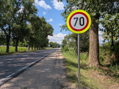 MD, District Cimislia, Satul Gura Galbenei, Viteza maxima limitata la 70 km/h