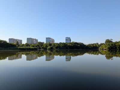 MD, Orasul Chişinău, Vedere spre oras de la Lacul Nr 3 Sculeanca