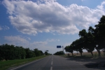 Drumul M1 Chisinau - Leuseni la intersectia cu drumul L433 spre Siscani
